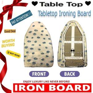 📢 IRONING BOARD Tabletop IRON Table Portable Stand Lightweight 💸BUY NOW‼️🟢